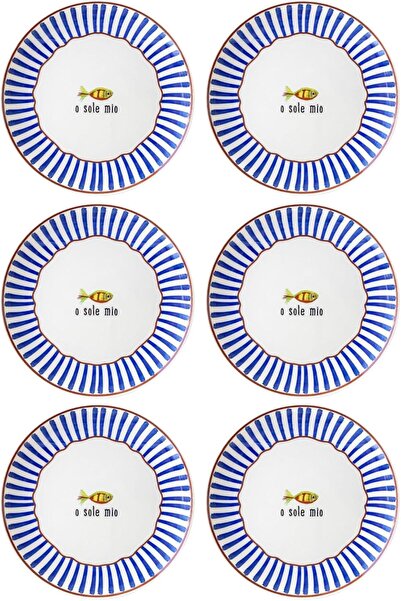 STOREMAX Mia Fish Serving Plate Set of 6 26 cm 1169806