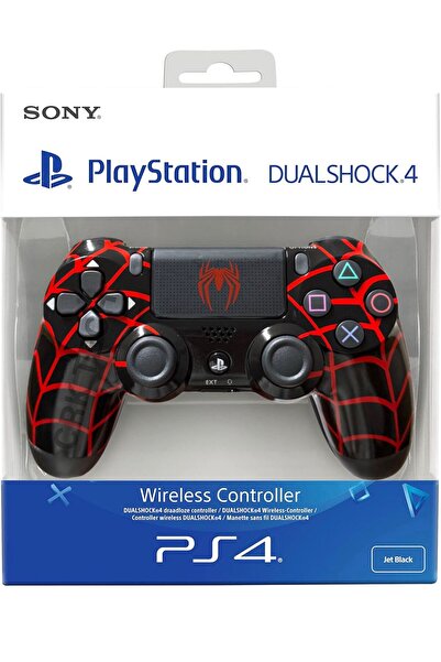 CRKTEKNOLOJİ Playstation DualShock 4 Uyumlu Spider-MaN Desenli Ps4 Oyun Kolu Pc + Ps4 (1.5MT ŞARJ KABLOSU)