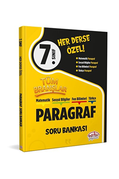 Ankara Kitap Merkezi 7. Sınıf Tüm Branşlar Paragraf Soru Bankası Editör Yayın...