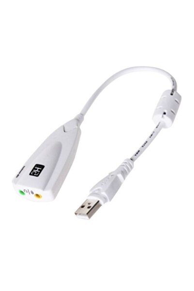 SOFAL 5H V2 USB 2.0 Sound Adapter with Virtual 7.1 Plug & Play, White