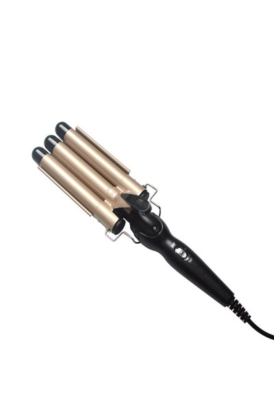 Ella Home Ondulator de păr ceramic cu 3 cilindri bej 33cm