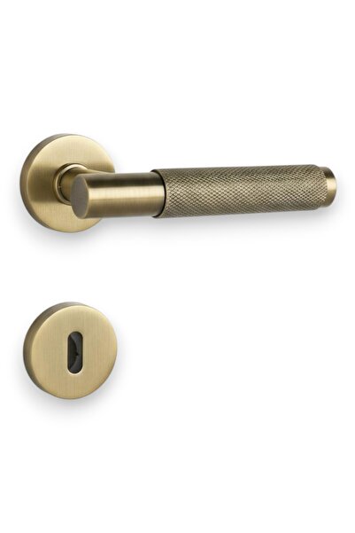 lerondesign Kapı Kolu Antik Sarı Kapı Kulpu Kulbu ODA Rozetli Kapı Kolu LORA