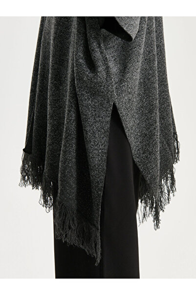 LC Waikiki Vizyon New Season Shawl Collar Women's Knitwear Poncho