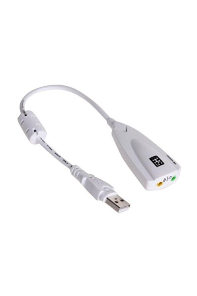 SOFAL 5H V2 USB 2.0 Sound Adapter with Virtual 7.1 Plug & Play, White