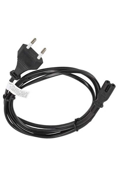 OEM Universal power cable with IEC C8 connector, 2-pin, 1.5m, 230V, black