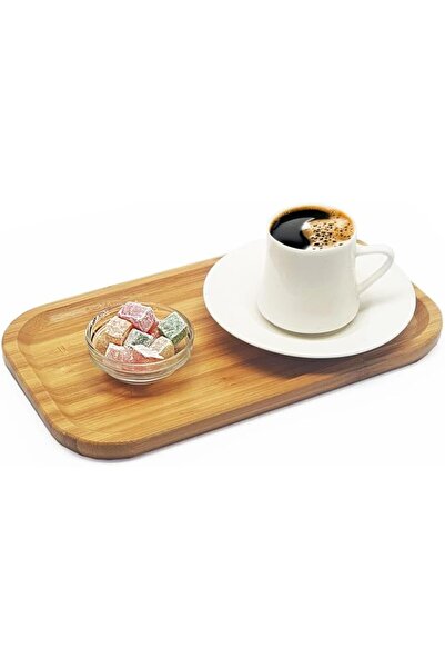 STOREMAX Bambu Lüx Dikdörtgen Servis 25 * 14cm, Sunumluk & Çerezlik Sunum Tab...