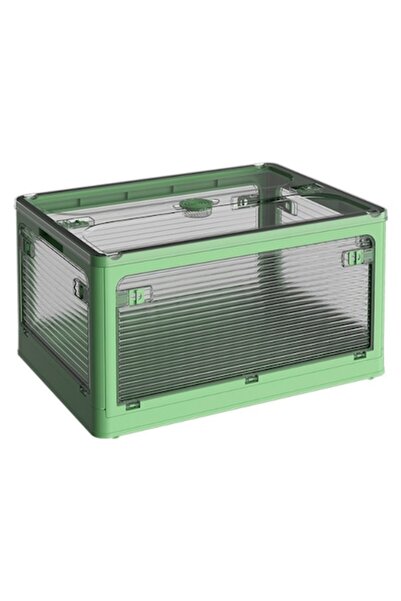 Elitech Electronics Foldable storage box with lid, 29 L, hard plastic, 40.5x29x24.5 cm, Green