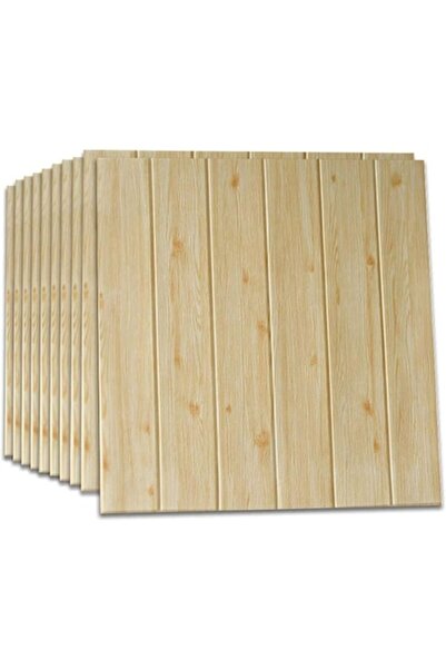 GOLD MARKET Set de 10 panouri de tapet 3D autoadezive, imitație de lambriu din rășină, impermeabile, 70x70 cm, huse