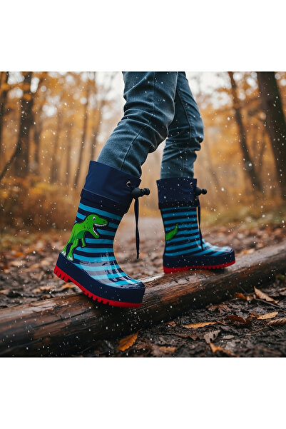 OEM Cizme de ploaie imblanite pentru copii, din cauciuc impermeabil, B212.B216