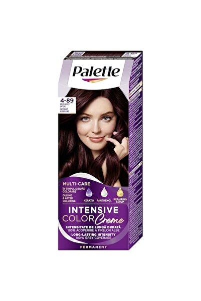 Palette Vopsea de păr permanentă cu cremă intensivă RFE3 Șaten violet intens,...