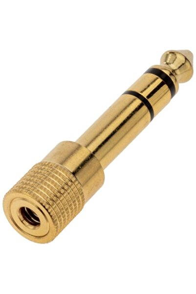 OEM Mini Jack 3.5 mm to 6.3 mm Adapter, brass, gold bronze