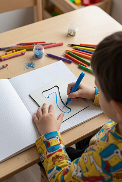 mdf Ahşap Rakam Şablon Seti 0-10 | Montessori Eğitim Materyali | Okul Öncesi ...