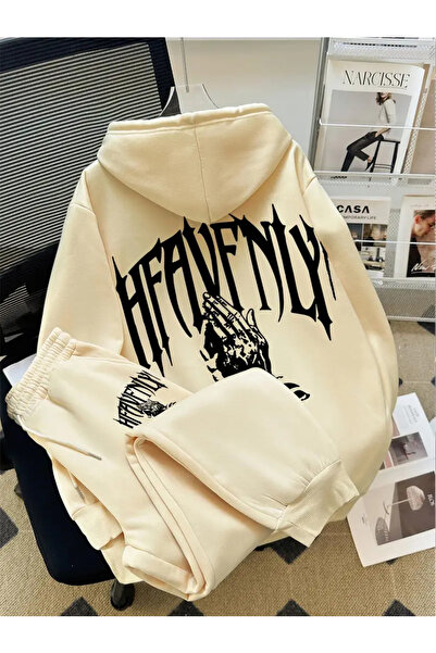 macklin Unisex Ανδρικό Γυναικείο Σετ Φούτερ με κουκούλα με στάμπα Heaven Over...