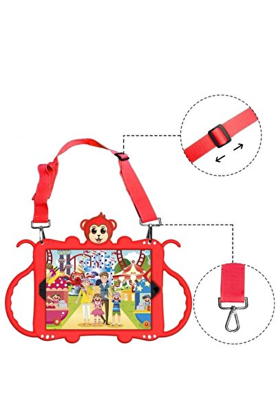 OEM Silicone case for Apple iPad Air 3 with strap and stand, red