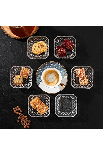 STOREMAX Eylül 6'lı Kahve Yanı Sunumluk Cam Kase Seti Mini İkramlık Şekerlik,...