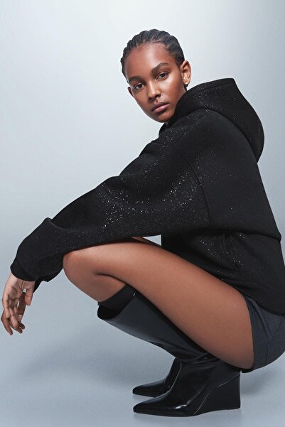 Bershka Simli kapüşonlu sweatshirt