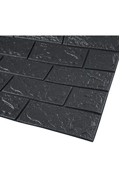 GOLD MARKET Set de 10 panouri de tapet 3D autoadezive, imitație de cărămidă, impermeabile, 35 cm x 38,5 cm, negru