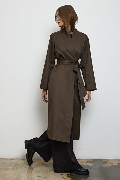 QANU Moon Trench Coat Brown
