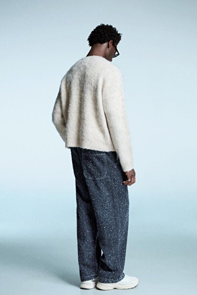 Bershka İşlemeli baggy fit jean