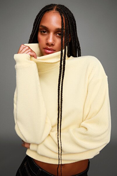 Bershka High neck ribbed sweater