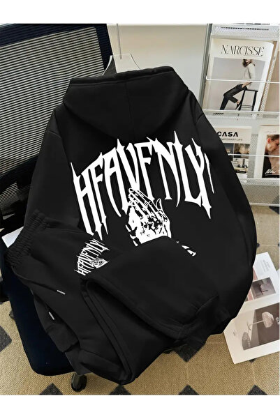 macklin Unisex Ανδρικό Γυναικείο Σετ Φούτερ με κουκούλα με στάμπα Heaven Over...