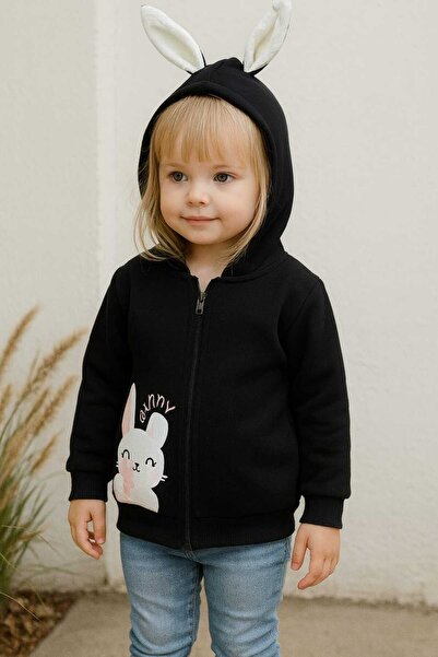 gigigiyim Girl's Jacket with Rabbit Ears