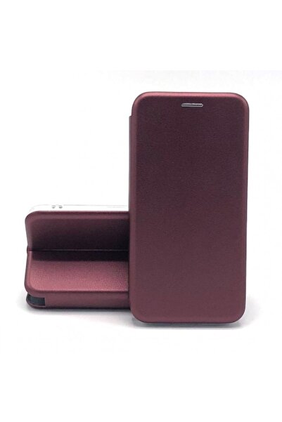 SOHO Protective Magnet Book Case for Apple iPhone 12 Pro Max - Burgundy