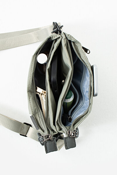 Sanmorris Women's 4 Compartment Parachute Fabric Adjustable Crossbody Bag