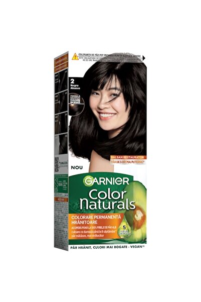 Garnier Permanent hair dye with ammonia Color Naturals, 2 Ebony Black, 112 ml