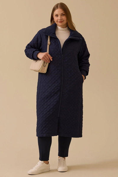 Gala-Xi Palton matlasat cu fermoar pentru femei Galaxi, mărime mare, 4002 ble...