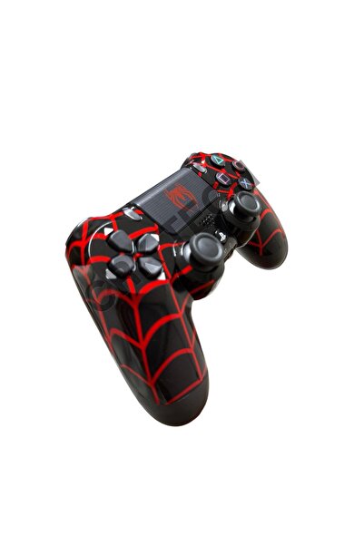 CRKTEKNOLOJİ Playstation DualShock 4 Uyumlu Spider-MaN Desenli Ps4 Oyun Kolu Pc + Ps4 (1.5MT ŞARJ KABLOSU)