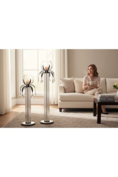 ECHOMEDECOR PALMİYE İKİLİ CAM YER ŞAMDAN