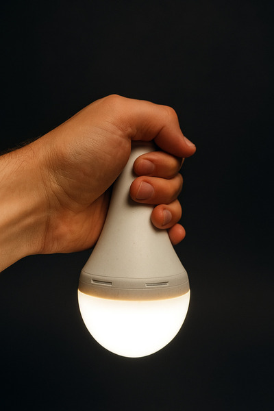 ALMİNA DL-020 20W Şarjlı LED Ampul E27 Soğuk Beyaz – Elektrik Kesintisinde Otomatik Işık