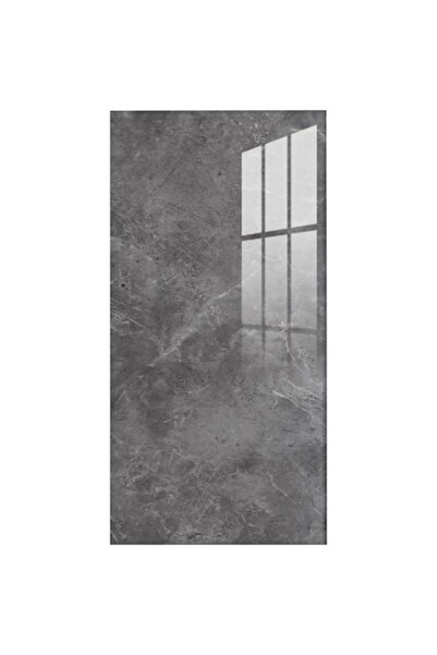 GOLD MARKET Set de 10 panouri de tapet 3D autoadezive, imitație de marmură, impermeabile, 60x30 cm, gri închis lucios