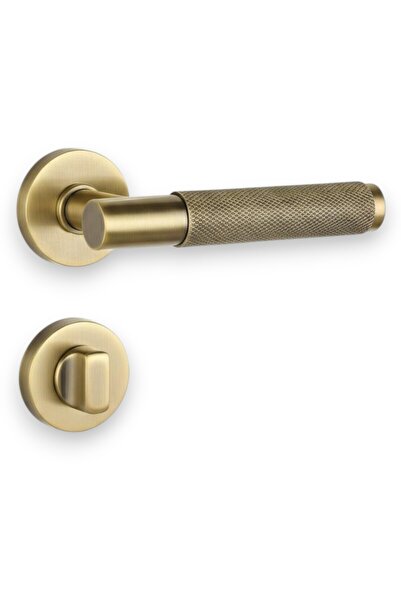 lerondesign Kapı kolu Antik Sarı Rozetli Kapı Kulbu WC Rozetli Kapı Kulpu LORA