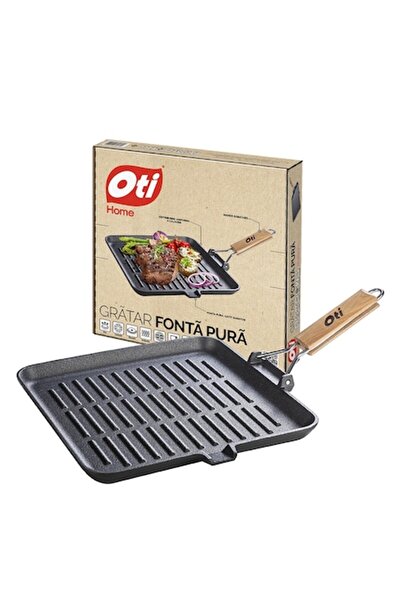 Oti Tigaie grill din fontă pură, inducție, L