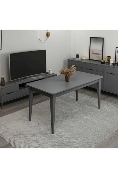 Minar Elina Açılır Yemek Masası - Antrasit/Antrasit