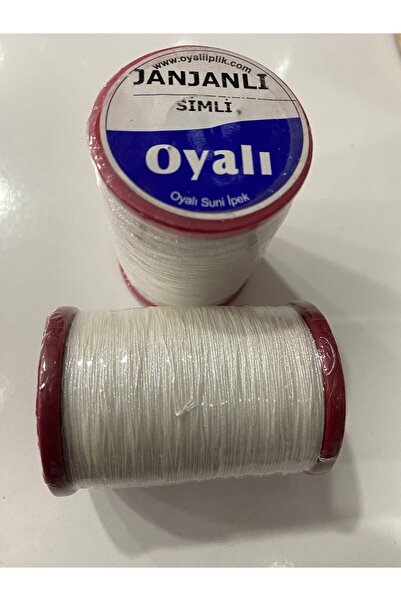 OYALI SUNİ İPEK 3 KAT SİMLİ JANJANLI BEYAZ