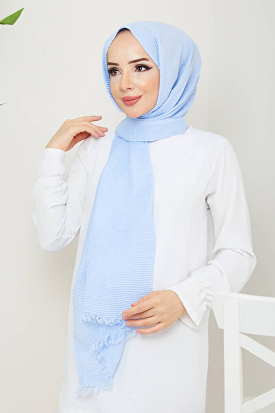Feiza Collection Pamuklu Soft Piliseli Bebe Mavisi Şal