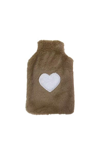 Bosphorus Warm Water Bag with Plush Heart, Thermofor 27X17Cm 1 Liter