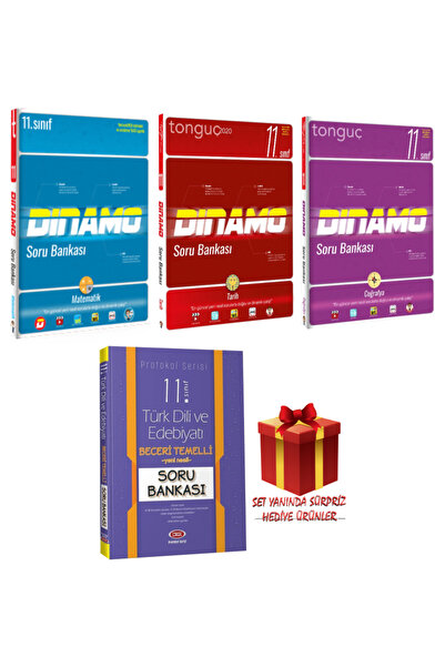 Tonguç Yayınları 11. Sınıf Dinamo Matematik+Tarih+Coğrafya+Türk Dili ve Edebi...