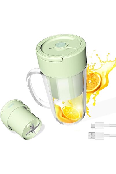 Generic خلاط محمول قابل لإعادة الشحن عبر USB - عصارة شخصية بست شفرات للمشروبات المخفوقة والعصائر.