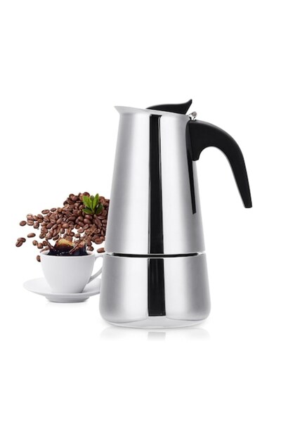 OEM Stovetop espresso maker, Italian design, stainless steel, 300 ml (6 cups)