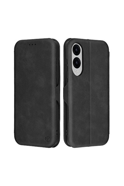 SOHO Husă de înaltă protecție pentru Samsung Galaxy S25 Edge L52, piele ecologică, culoare închisă intensă