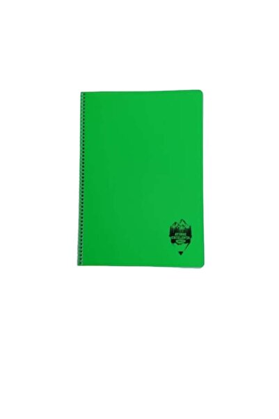 Daco Caiet A4, 96 de coli, linie Dictando, copertă din plastic, spirală - Verde