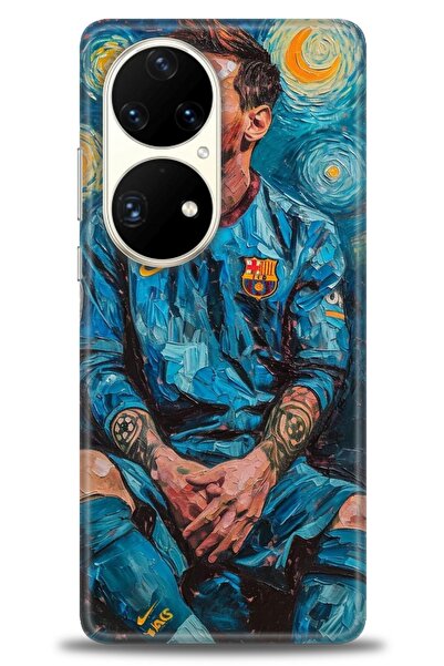 Rulet Aksesuar حافظة متوافقة مع هاتف هواوي P50 برو HD مطبوع + واقي شاشة سيرام...