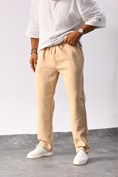 KağanKY بدلة رياضية بيج فضفاضة