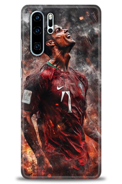 Rulet Aksesuar غطاء متوافق مع هاتف هواوي P30 Pro HD مطبوع - غطاء سيليكون بتصم...