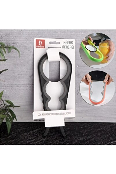 LOVYCO Ανοιχτήρι για κονσέρβες σε γκρι χρώμα, Εργαλείο ανοίγματος καπακιών βάζων 4 μεγεθών - 4 κομμάτια