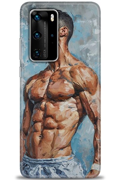 Rulet Aksesuar غطاء متوافق مع هاتف هواوي P40 Pro HD مطبوع + واقي شاشة سيراميك...